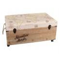 Grand Coffre vintage en bois : Modèle Adventure, L 80 cm