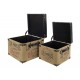 Set 2 Coffres Mdf, Collection Vintage USA, H 35 cm (grand)