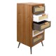 Chiffonnier Scandinave 7 tiroirs ATLAS, Bois de Manguier, H 125 cm