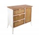 Commode Bohème 3 Tiroirs 1 porte, CANNAGE, L 84 cm