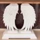 Grande Console Shabby Chic ANGEL, Blanc et Bois naturel, L 150 cm