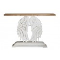 Console romantique patinée grise, modèle Bohème, L 109 cm
