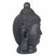 Sculpture Tête Bouddha XL, Mod Résine Ambré, H 52 cm