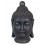 Sculpture Tête Bouddha XL, Mod Résine Ambré, H 52 cm