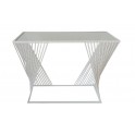 Console en Métal Design Blanc, Modèle VIBES. L 90 cm