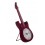 Horloge rétro : Modèle Guitare Electrique Rouge, H 34,5 cm