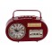 Horloge Vintage : Modèle Radio Cassette Rouge, L 26 cm