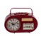 Horloge Vintage : Modèle Radio Cassette Rouge, Longueur 26 cm
