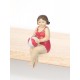Figurine Bord de Mer : Baigneuse Ronde assise, Mod Red Suit, L14,50 cm