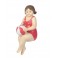 Figurine Thème Bord de Mer : Baigneuse rétro Assise, H 19 cm