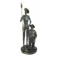 Figurine décorative Don Quichotte et Sancho Panza, Sculpture Résine, H 35 cm