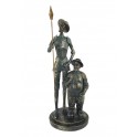 Statuette résine : L'archange Saint Michel, H 35 cm