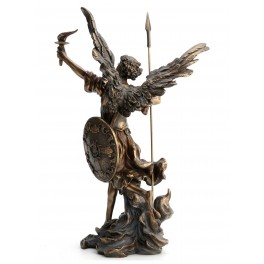 Statuette résine : L'archange Uriel, L'éclaireur de Dieu, H 36 cm