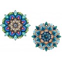 Set 2 Dessous de Plat, Mandalas Multicolores 2, L 18 cm