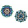 Set 2 Dessous de Plat, Mandalas Multicolores 2, L 18 cm