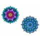 Set 2 Dessous de Plat, Mandalas Multicolores 1, L 18 cm