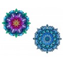 Set 2 Dessous de Plat, Mandalas Multicolores 1, L 18 cm