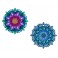 Set 2 Dessous de Plat, Mandalas Multicolores 1, L 18 cm