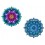 Set 2 Dessous de Plat, Mandalas Multicolores 1, L 18 cm