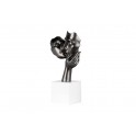 Sculpture Design Couple : Tendre Complicité, Gris Perle, H 62 cm