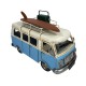 Van Combi Miniature, Modèle Valise et Planche de Surf, Bleu, L 28 cm