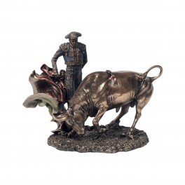 Figurine décorative Don Quichotte et Sancho Panza, Sculpture Résine, H 35 cm