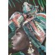 Tableau Africaine : Tribute to African Woman 5, H 80 cm