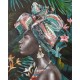 Tableau Africaine : Tribute to African Woman 5, H 80 cm