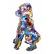 Statuette Gorille Design, Finition Jaune laqué, H 41 cm