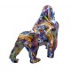 Statue Gorille Design, Collection Ubik, Multicolore, L 45 cm