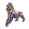Statue Gorille Design, Collection Ubik, Multicolore, Longueur 57 cm
