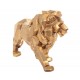 Grande Sculpture Lion Design en résine, Modèle Origami Doré, L 42 cm