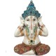 Statuettes Ethniques : Set 3 Ganesh de la Sagesse, Mod Assis, H 21 cm