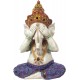 Statuettes Ethniques : Set 3 Ganesh de la Sagesse, Mod Assis, H 21 cm