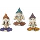 Statuettes Ethniques : Set 3 Ganesh de la Sagesse, Mod Assis, H 21 cm