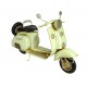 Grand Scooter Vespa Métal, Modèle Vintage Blanc Crème, L 27 cm