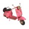 Grand Scooter Vespa Métal, Modèle Vintage Rose, L 27 cm