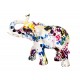 Statuette Chien : L'éléphant multicolore, Collection Ubik, L 21 cm