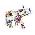 Statuette Design : L'éléphant multicolore, Collection Arty, L 21 cm