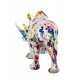 Statuette Design : Le Rhinocéros multicolore, Collection Ubik, L 21 cm