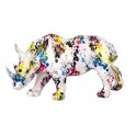 Statuette Chien XL : Le Bouledogue, Finition Argent, H 62 cm
