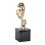 Sculpture Design Résine : Indiscrétion, Mod Argent brillant, H 57 cm