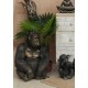 Statuette Gorille XL : Finition Antic Line, Mod 2, H 40 cm