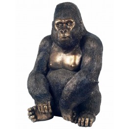 Statuette Gorille XXL : Finition Antic Line, Mod 2, H 60 cm