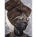 Tableau Africaine : Tribute to African Woman 5, H 80 cm