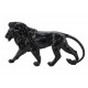 Sculpture Résine Design : Grand lion Noir Marbre, L 42 cm