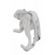 Statuette petite panthère design : Modèle Blanc Marbré, L 28 cm