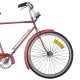 Déco murale métal : le vélo rouge XL, longueur 98 cm
