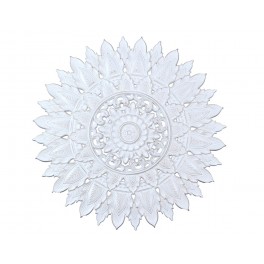 Déco murale en Bois : Mandala Flowers. D 90 cm