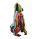 Figurine Gorille Noir, Modèle Pop Art et Coulées de peinture, H 24 cm